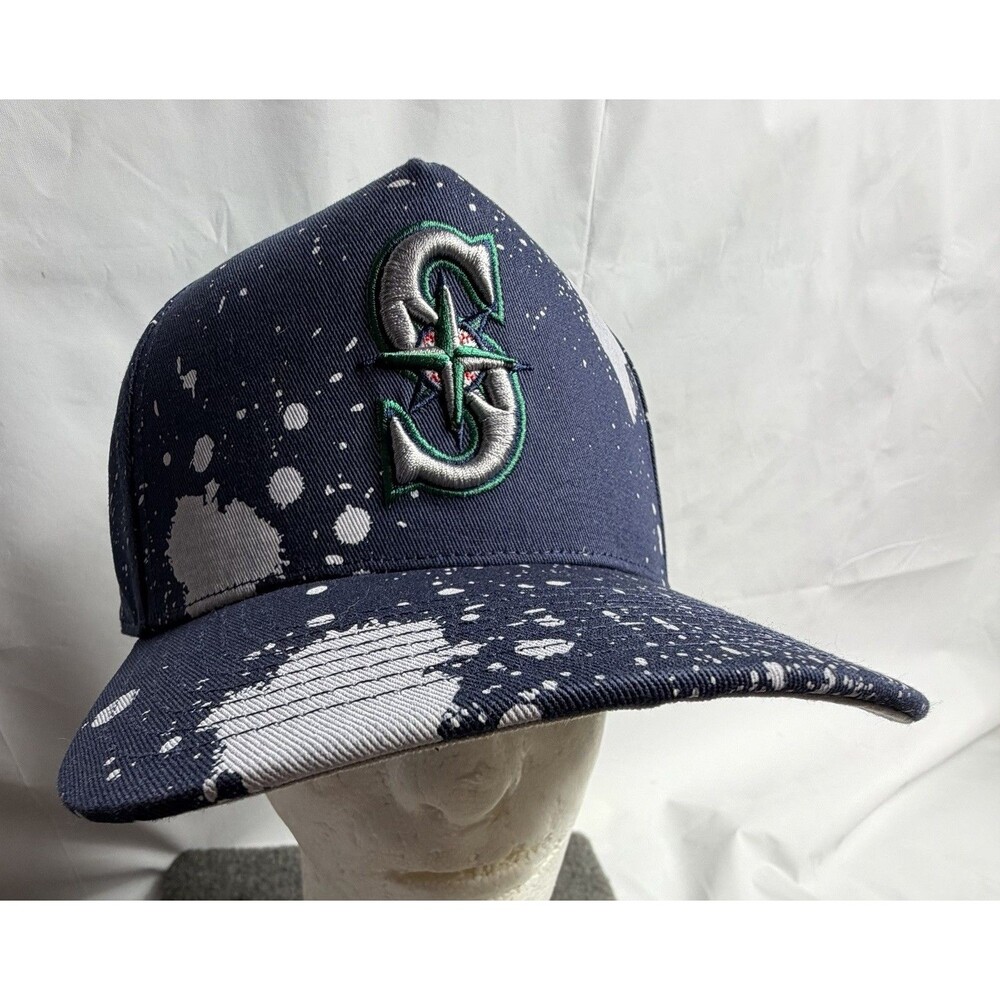 Seattle Mariners MLB Splatter Pro Pinch Snapback Mitchell & Ness NWT Baseball